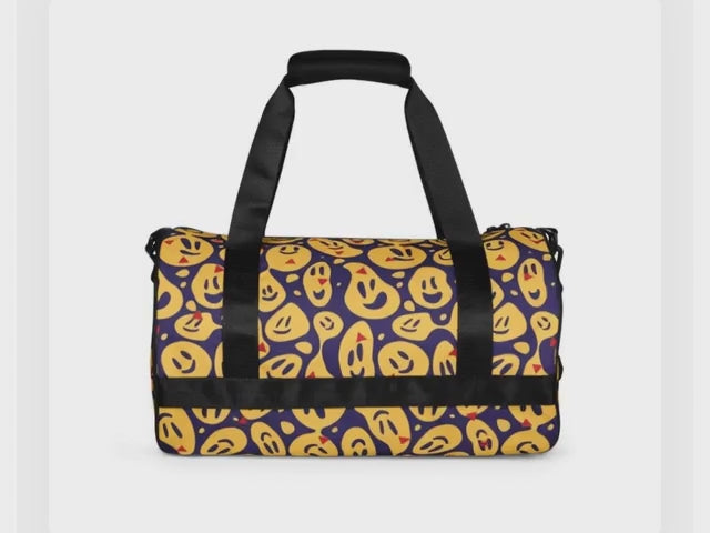 THE MELTING SMILEY FACE GYM BAG