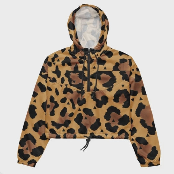 THE LEOPARD CROP HOODIE