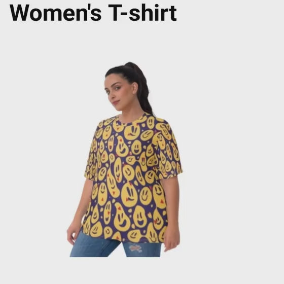 THE MELTING SMILEY FACE WOMEN TEE