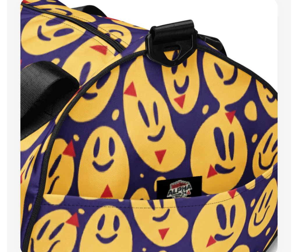 THE MELTING SMILEY FACE GYM BAG