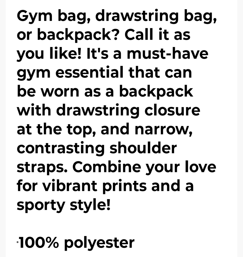 Drawstring bag