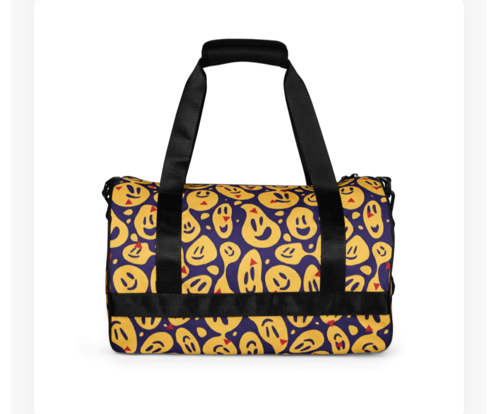 THE MELTING SMILEY FACE GYM BAG