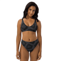 THE TWO PIECE  BLACK LEOPARD SWIMSUIT