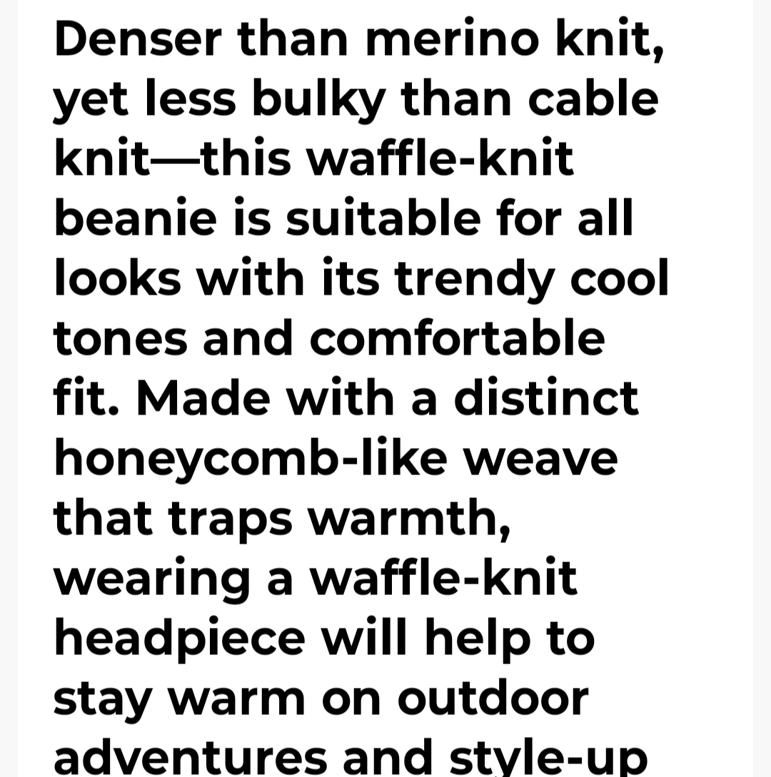 THE WAFFLE BEANIE