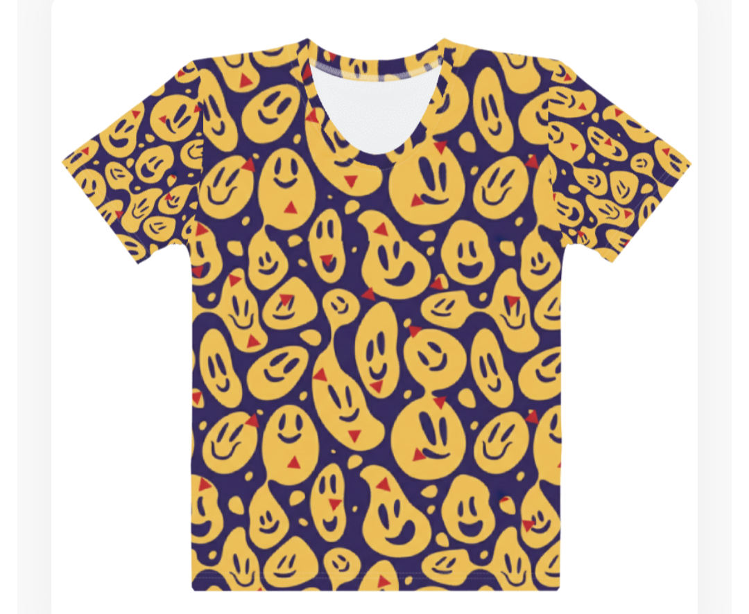 THE MELTING SMILEY FACE WOMEN TEE