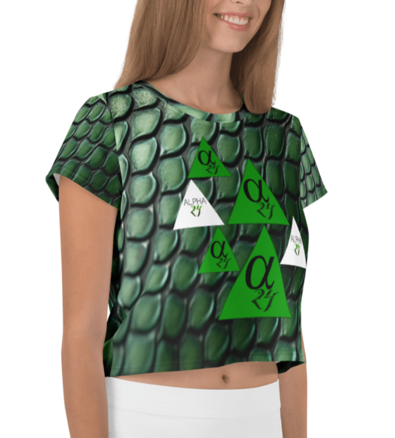 THE CROP TEE(SNAKE SKIN)