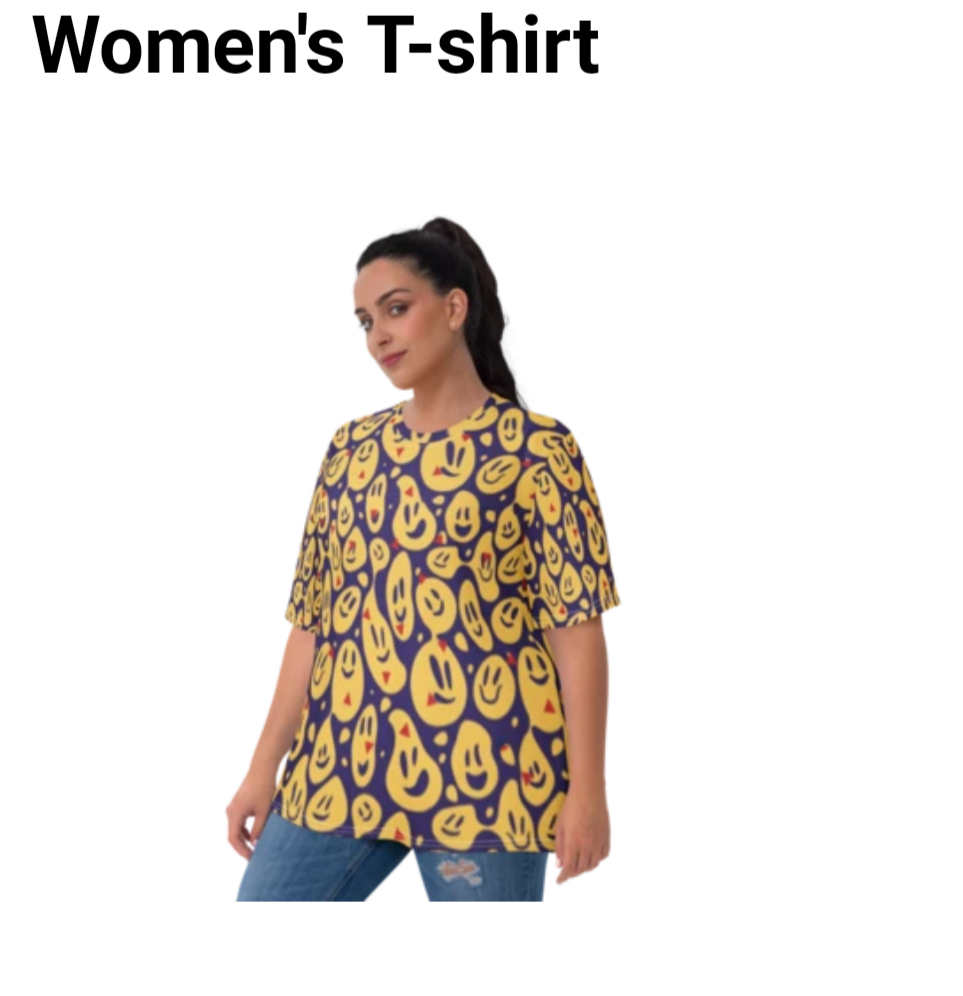 THE MELTING SMILEY FACE WOMEN TEE