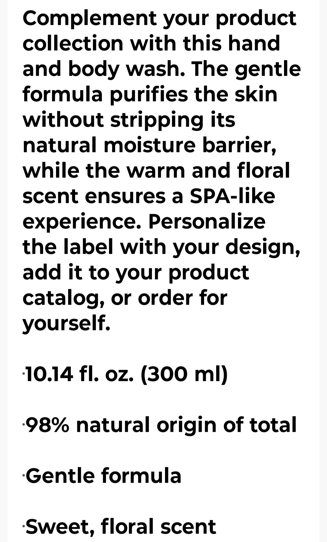 THE HAND AND BODY WASH